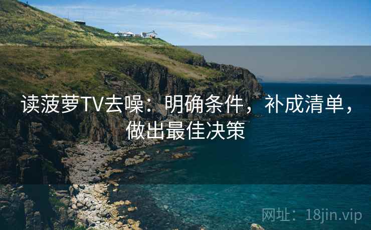 读菠萝TV去噪：明确条件，补成清单，做出最佳决策